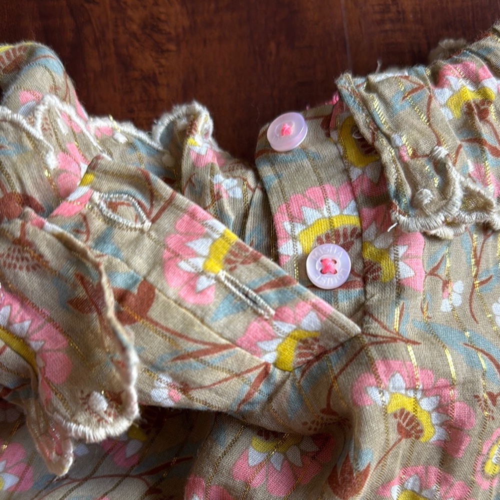 Louise Misha girls Floral Ruffle Long Sleeve Dress - Picture 7 of 7